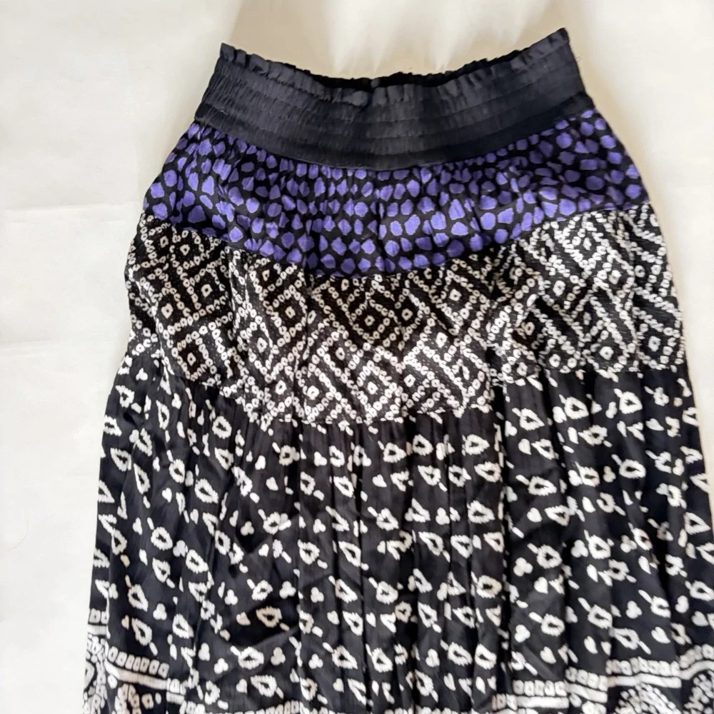 VTG Carole Little x Saint Tropez West Women Skirt 8 Whimsigoth Witchy Broomstick